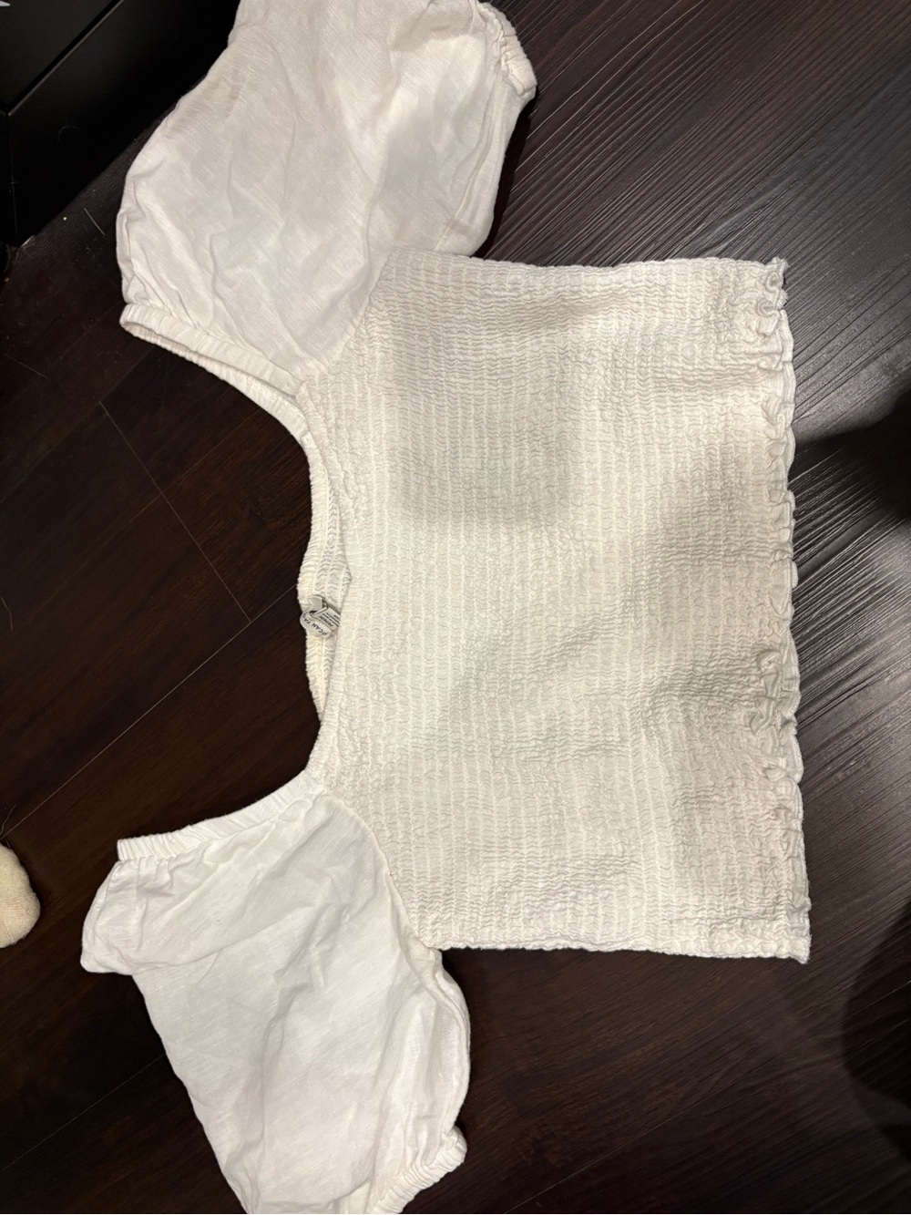 Cropped Shirt with Puffy sleeves